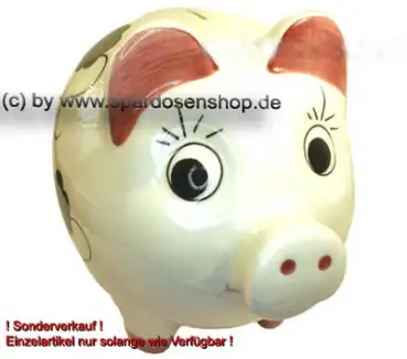 Sparschwein RieSparschwein mittel Groß mit Kleeblattdekor A 554-Bse extra Groß mit Kleeblattdekor B